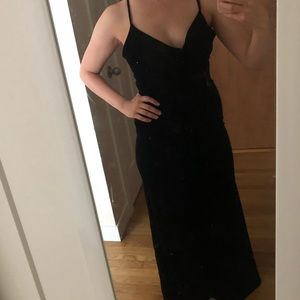 Floor length cowl neck Celebes gown